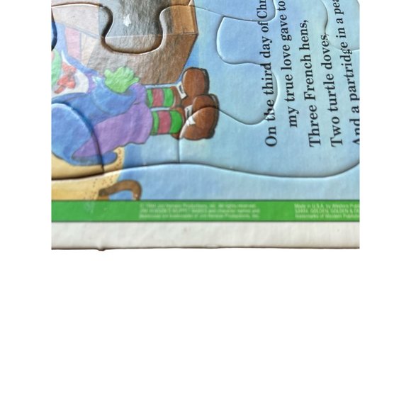 1994 Golden Frame Tray Puzzle Muppet Babies Twelve Days of Christmas - Picture 4 of 4